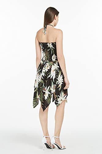 Image of Family Matching Hawaiian Clothes, Wispy Cereus Black | Lightweight 100% rayon • Family matching outfits • Tropical floral print • Beach vacations • Luaus • Cruises • Family photos