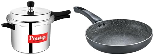 Image of Prestige Non-Induction Base Aluminium Pressure Cooker and Frying Pan