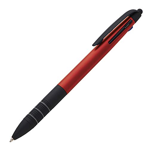 Notrash2003® Triple Ballpoint Pen 3 Colours Blue Red and Black and Touch Pen Stylus Pen 4in1 Writing Device (Red) Pack of 10 - Image 4