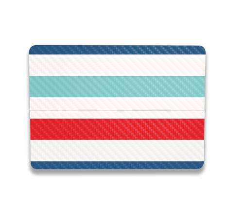 Image of MightySkins Carbon Fiber Skin Compatible with Microsoft Surface Laptop Studio 2 (2023) Full Wrap Kit - Sailor Stripes | Protective Durable Textured Carbon Fiber Finish | Made in The USA
