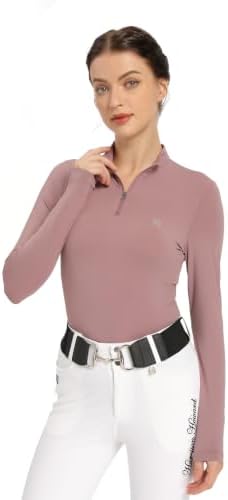 Harrison Howard Women's Equestrian Riding Shirt, Horse Riding Top UPF 50+