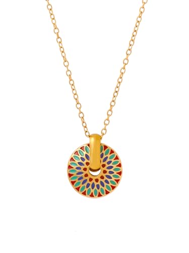 Image of Yellow Chimes Necklace for Women | Fashion Gold Plated Long Pendant Chain for Girls | Golden Charm Necklace for Women | Birthday Gift for Girls Anniversary Gift for Wife