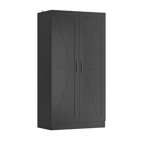 Wooden Storage Cabinet with Soft-Close Doors