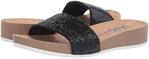 Anne Klein Women's QTEE Slide Sandal, Black Fabric, 8.5 M US | Image 6