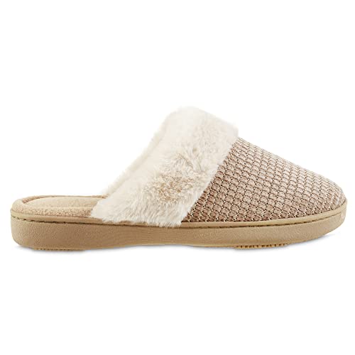 isotoner Womens Striped Chenille Ann Clog Slippers2