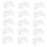 Decoración de muebles de muñecas: muebles de banco de casa de muñecas tiene un tamaño adecuado, una excelente decoración complementaria para mini casas.