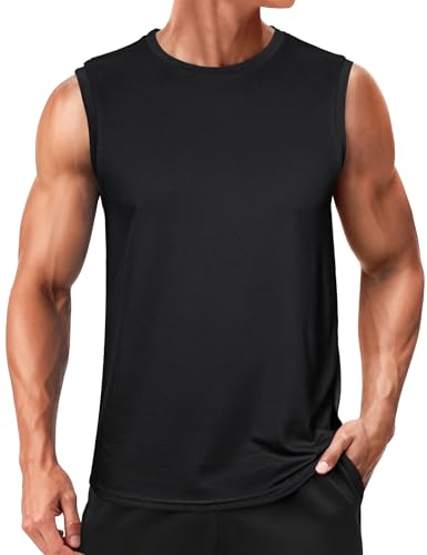 Wayleb Camiseta de Tirantes Hombre – Camiseta Sin Mangas Deportiva para Gimnasio, Running, Fitness y Musculación, Tejido Transpirable de Secado Rápido