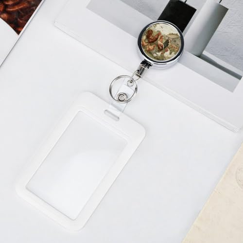 Enrouleur badge rétractable métal idéal pour porte-carte de nom