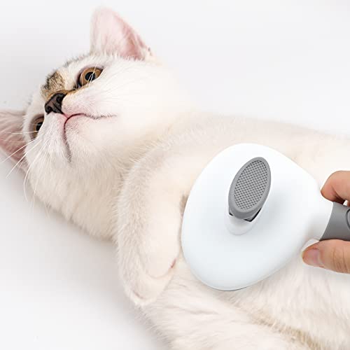 image for Cat Brush for Shedding and Grooming, Pet Self Cleaning Slicker Brush w