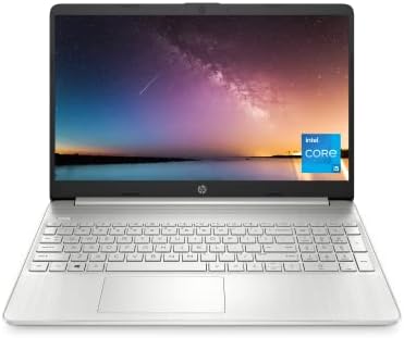 HP 15.6 Inch Laptop, Intel Iris Xe Graphics, 11th Generation Intel Core Processor, 8 GB RAM, 256 GB SSD, Windows 11 Home (15-dy2024nr, Natural silver)