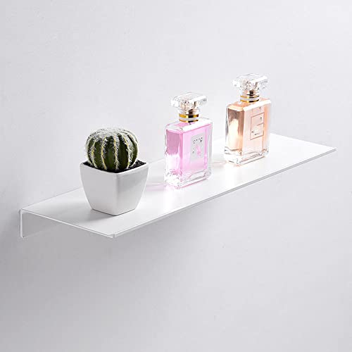 Étagère de bain blanche en aluminium adhésive de 30 cm et 40 cm - 3