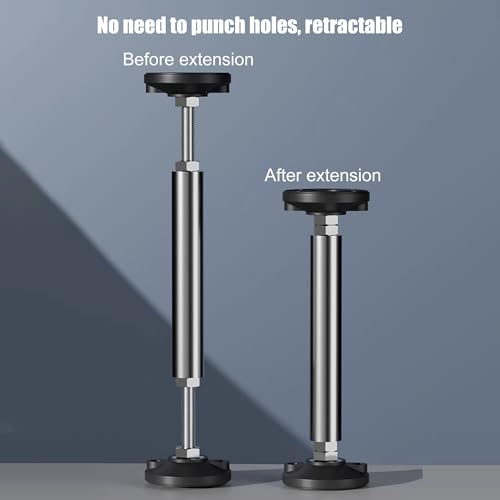 Soporte de fregadero extensible barra telescópica de acero inoxidable ajustable 37-42 cm 4