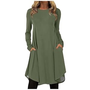 Women'S Sweater Dress Fashion Casual Solid Color Round Neck Pullover Loose Long Sleeve Dress 2023, S-3Xl 11 31ljnhobd+l. sl500 . ss300