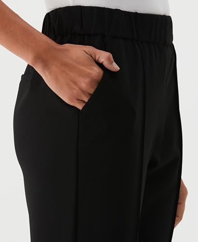 Rafaella Womens 25.5" Petite Easy Pull-on Pants with Stretch Crepe Fabric, Straight Leg Classic Fit, Cropped Work Slacks4