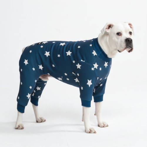 Image of Spark Paws Dog Pajama, Dog Recovery Suit Male, Onesie, Ultra-Soft and 4-Way Stretch, for Small Medium and Large Breeds - Stars - 3XL