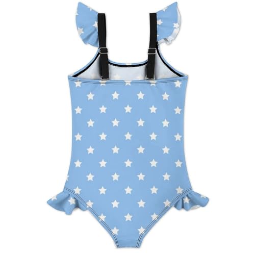 Image of Girls One Piece Swimsuit Polka Dots Ruffles Swimwear Bathing Suits 3-12 Years