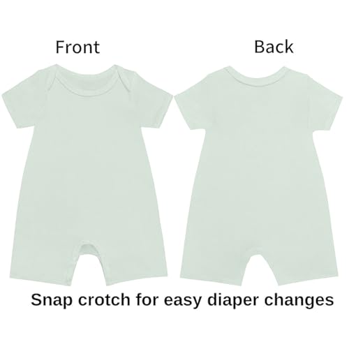 GUISBY Rayon Baby Pajamas, Short Sleeve Footless Rompers, Snap Closure Sleeper for Boy Girls3