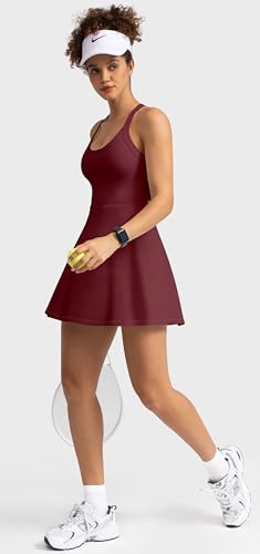 Cut Out Easy Pee Twisted Activewear Tennis Dress for Women - with Built in Shorts and Pockets3