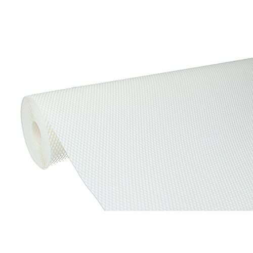 MS Beschläge 1 Rolle 48cm x 500cm Antirutschmatte Schubladenmatte Küchenschrankmatte Einlegematte Rutschhemmende Noppenmatte Kunststoff Schubladeneinlage (Weiß)