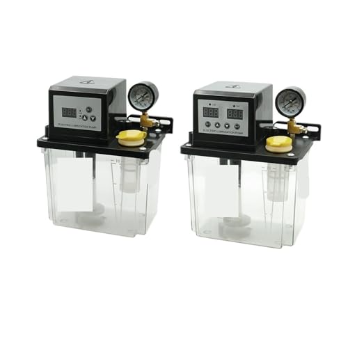 YZHATDH Automatic Lubrication Pump 1l 2l Ac110v 220v Oil Pump Pressure Gauge Electromagnetic Output 6mm for Machine Tool