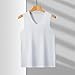 6 Pack Men's Summer Casual Tank Tops Sleeveless V Neck Stretch Skinny Basic T Shirts Workout Gym Running Tee Tops (White-6PC,4X-Large)