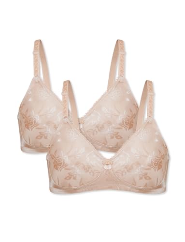 Image of Bestform Women's 5006222 Floral Jacquard Wireless Soft Bra with Lightly-Lined Cups