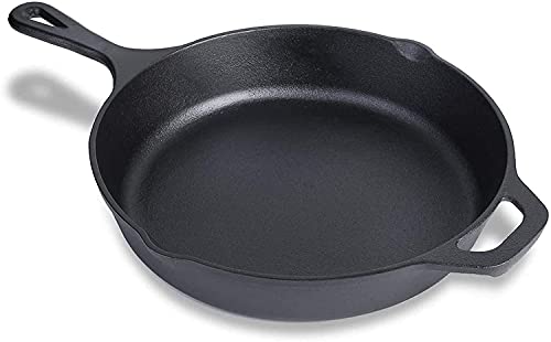 Rezdax Cast Iron Skillets – 6 Inch Non-Stick Pre-Seasoned Skillet Frying Pan for Kitchen Cooking Eggs, Meat, Pancake, Indoor and Outdoor Use, Oven, Grill, Stovetop, Induction Safe