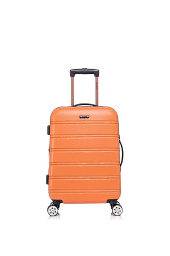 Image of Rockland Melbourne Hardside 2 Piece Expandable Spinner Wheel Luggage Set, Carry-On 20 inch and Tote 14 inch, Orange