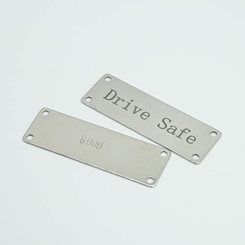 Staymax 304 Stainless Steel Engraving Blank Tags Rectangle Stamping Blanks With 4 Holes 1Inch*3Inch 25 Pack #TOP5