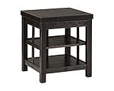 Signature Design by Ashley Gavelston Square End Table Rubbed Black
