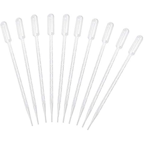 ANZESER 10ml Plastic Pipette Graduated Transparent Dropper for Laboratory Experiment 295mm Length 10pcs Cover