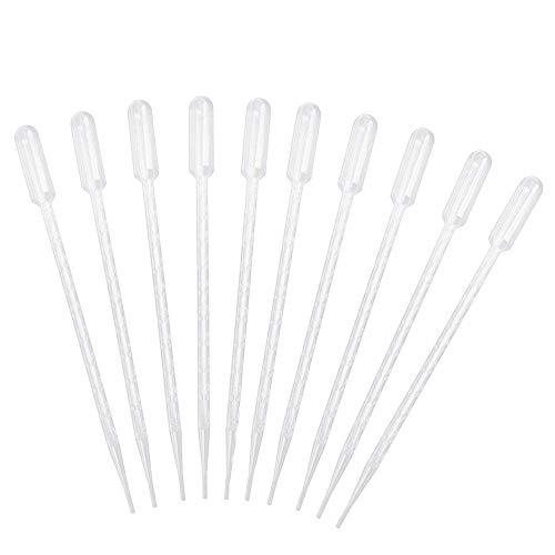 ANZESER 10 ml de pipeta de plástico transparente para Graduado cuentagotas Laboratorio Experimento 295 mm Longitud 10 piezas