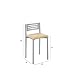 fanmuebles - Taburete de Cocina bajo con Respaldo Kati - Polipiel Naranja