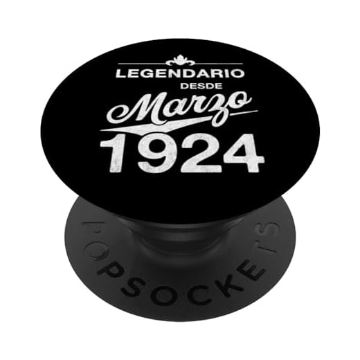 100 cumpleaños Nacido en Marzo de 1924 Vintage 100 años PopSockets PopGrip Intercambiable