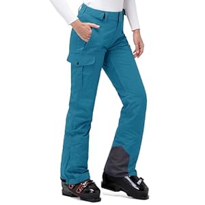 33,000ft Skibroek voor dames, outdoorbroek, waterdicht, winddichte softshellbroek, warme gevoerde thermische broek, wandelbroek, winter, skibroek