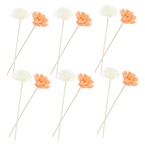 NOLITOY Thick Reed Diffuser Sticks Flower Rattan Reed Wood Fragrance Diffuser for Home