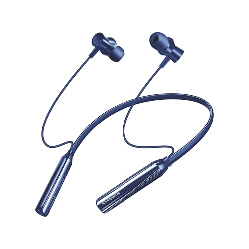 Image of Bluetooth Neckband Earphones, V5.3, 28+ Hours Playtime, C-Type Fast Charging, HD Sound, in Ear (Blue)
