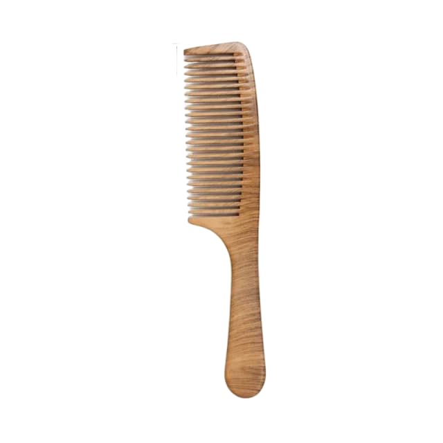 1 peigne naturel en fleur de poirier lisse pour massage du cuir chevelu, peigne en bois de bambou, anti-enchevêtrement, brosse à cheveux statique
