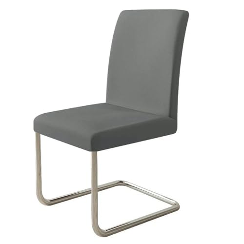 HJGUI Waterproof Fabric Multi-color Chair Cover Spandex Elastic Soft Chair Slipcover Seat Case For Office Kitchen Dining Room-Grey-1 Piece