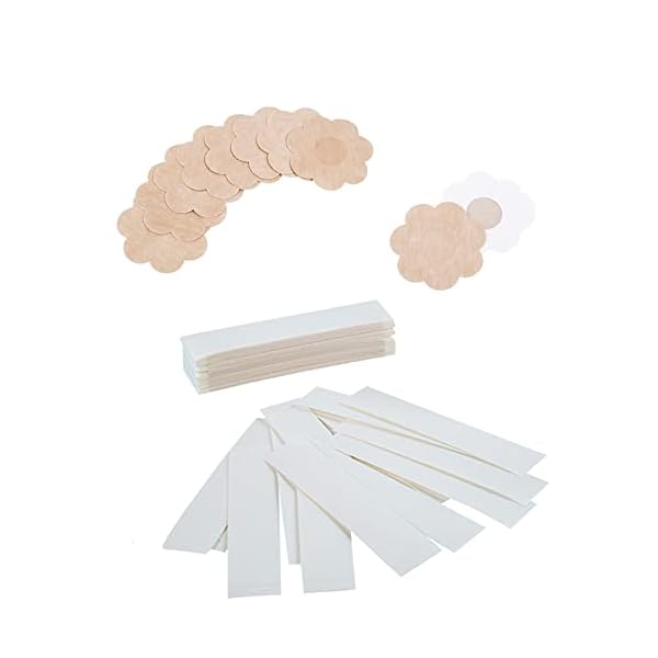 Tbwisher Fashion Beauty Tapes (30 Stück) Doppelseitig für Mode und Körper ＆ Klebende BH-Blütenblatt-Tops (10 Paar…