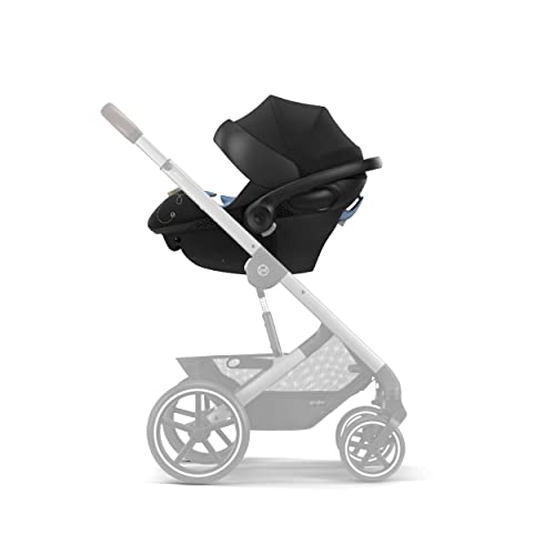 Image of Cybex Aton G Infant Car Seat with Linear Side-Impact Protection, 11-Position Adjustable Headrest, in-Shell Ventilation, Easy-in Buckle and Secure Safelock Base, Moon Black with Sensor Safe