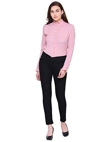 Image of MIZAGO Women's Half Sleeve Embroidered White Shirt