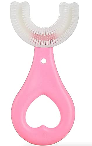 Aerobic - Childrens Kids 360 degree U-Shape Toothbrush Silicone Teeth brush For 2-6 Years, Teeth Dental Care Hand-Held Version, Food Grade Soft Silicone Brush Head Oral Teeth Cleaning Tools (1)