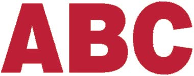 Graphic Products Duro 1/2-Inch Gothic Vinyl Letters And Numbers Set, Red #TOP1