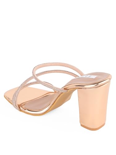 Image of ELLE Women's Embellished Block Heel Slip-On sandals