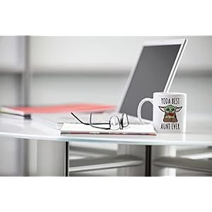 LOZACHE Aunt Gifts from Niece Nephew, BAE Best Aunt Ever Baby Yodas Coffee Mug, Mothers Day Birthday Gifts for Great Aunt Auntie Appreciation Present, 11oz White (Yodas Aunt) LOZACHE Aunt Gifts from Niece Nephew BAE Best Aunt Ever Baby Yodas Coffee Mug Mothers Day Birthday Gifts for Great Aunt Auntie Appreciation Present 11oz White Yodas Aunt