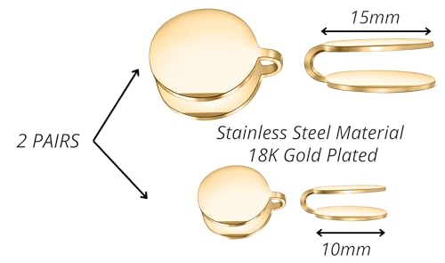 15mm & 10mm Keloid Pressure Earring Set for Women and Men | Clip on Compression Earrings for Swelling2