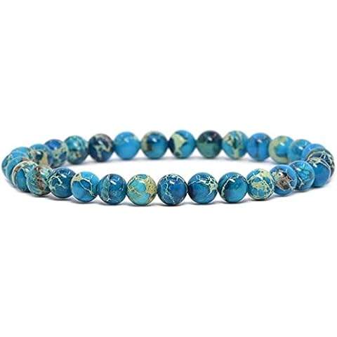 Angelstones Turquoise Blue Sea Sediment Jasper Gemstone Bracelet Cover