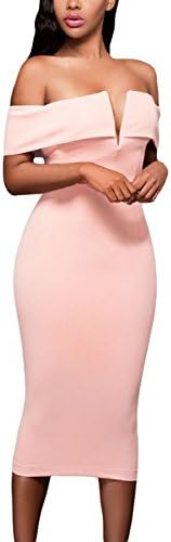 Anloli Girls Horny Gown Off The Shoulder Elegant Break up Midi Get together Gown