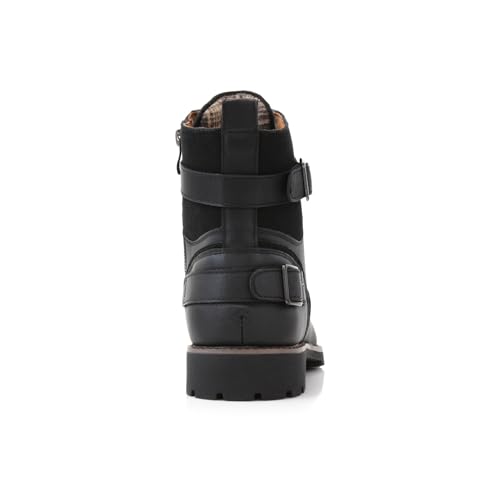 Polar Fox Patrick MPX808583 Men's 7-Eyelets Classic Combat Motorcycle Biker Boots with Zipper Closure4